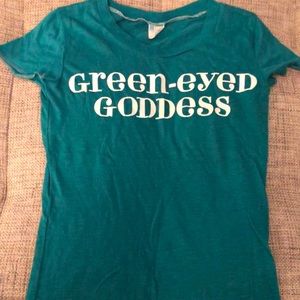 Cute Green Eyed Goddess Hollister T-Shirt XS